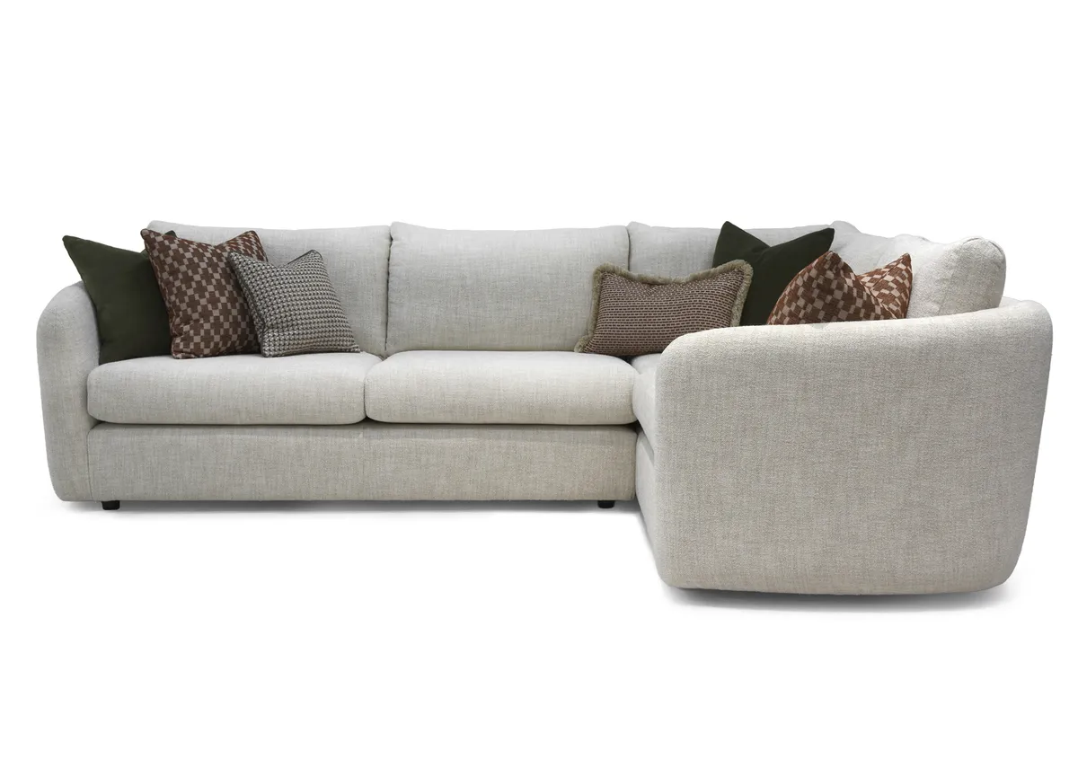 A dimension image of the Carnaby corner sofa with 200cm x 208cm x 46cm x 90cm