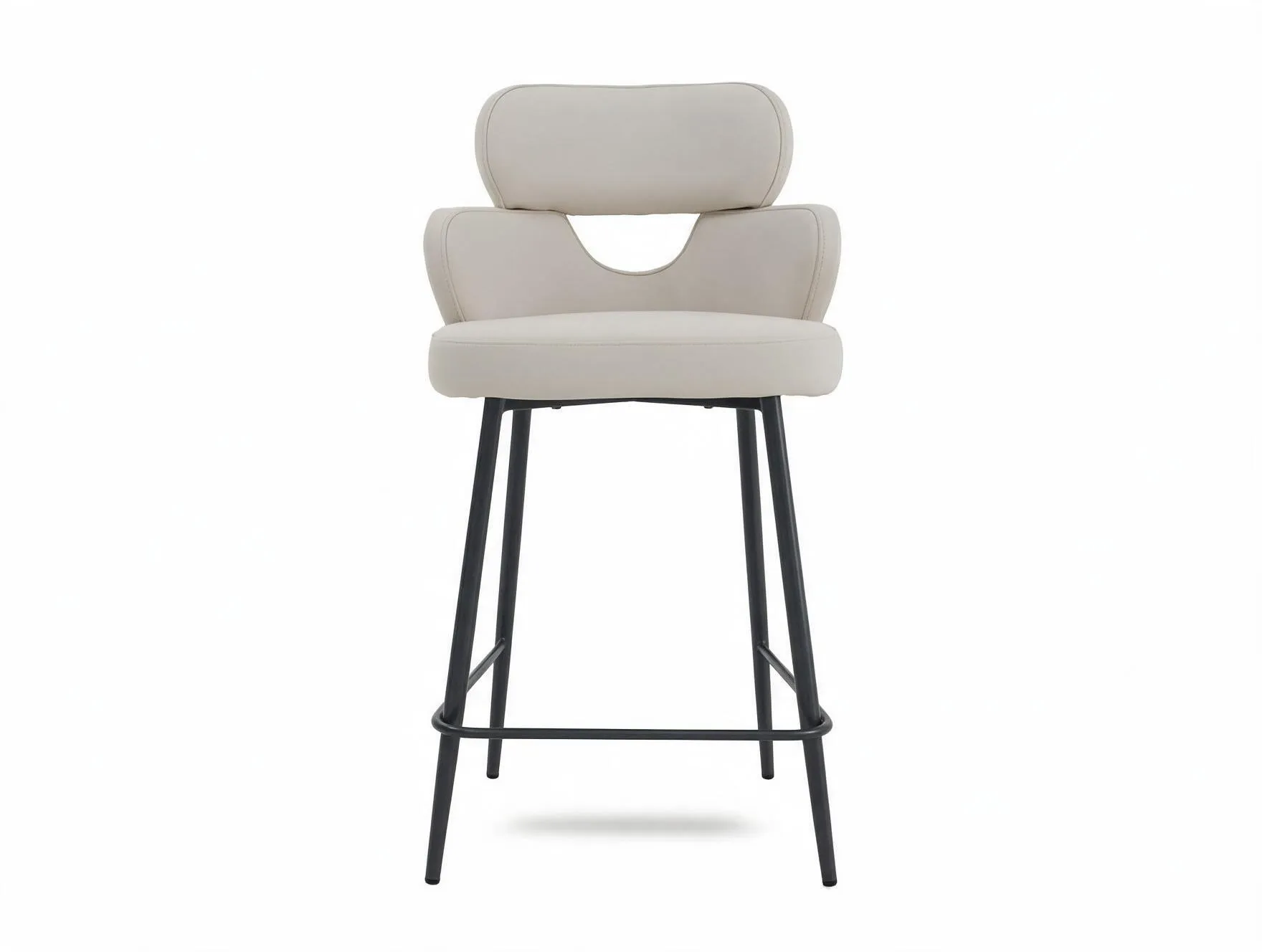A dimension image of the Fusion white counter stool with 55cm x 53.5cm x 99cm x 66cm