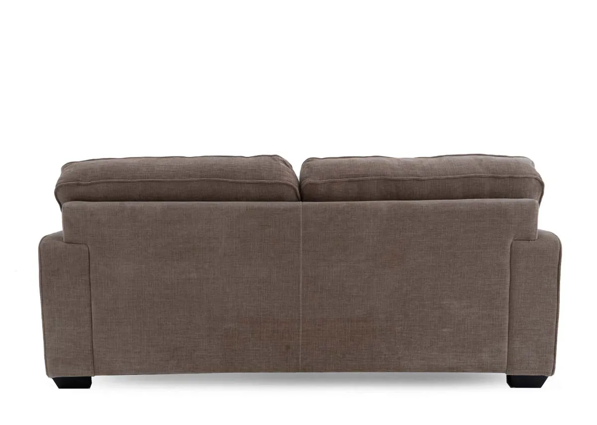 A beige fabric sofa from EZ Living Furnitures Nevada range. Back view