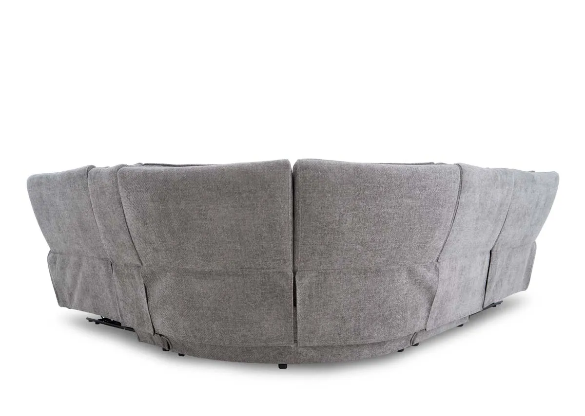 A fabric large corner sofa from EZ Livings Ashbrook range. Side view of all seats fixed