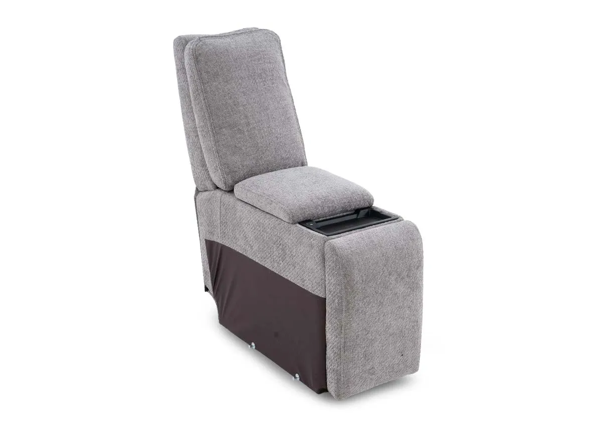 A grey fabric drinks holder from EZ Livings Ashbrook range. Angled view.