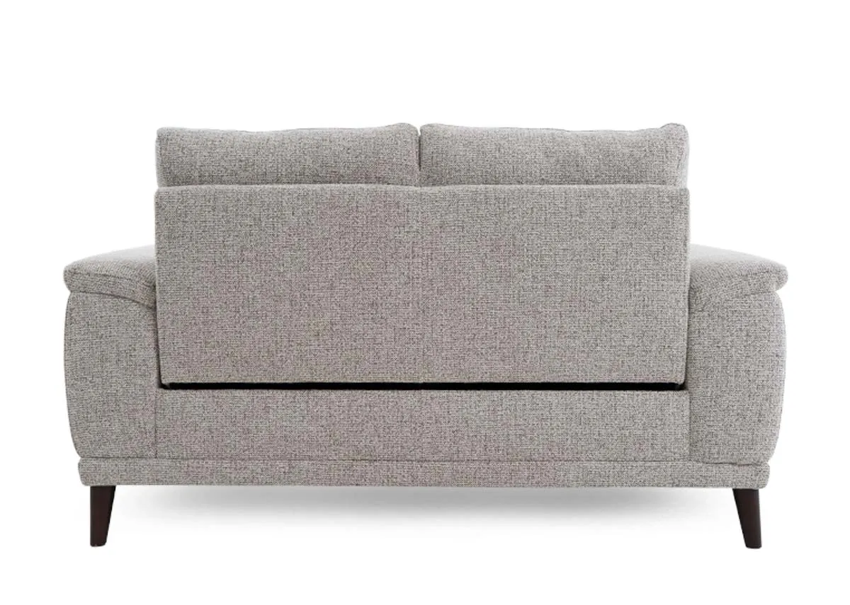 A beige fabric 2 seater sofa from EZ Livings Savoy range. Back iew