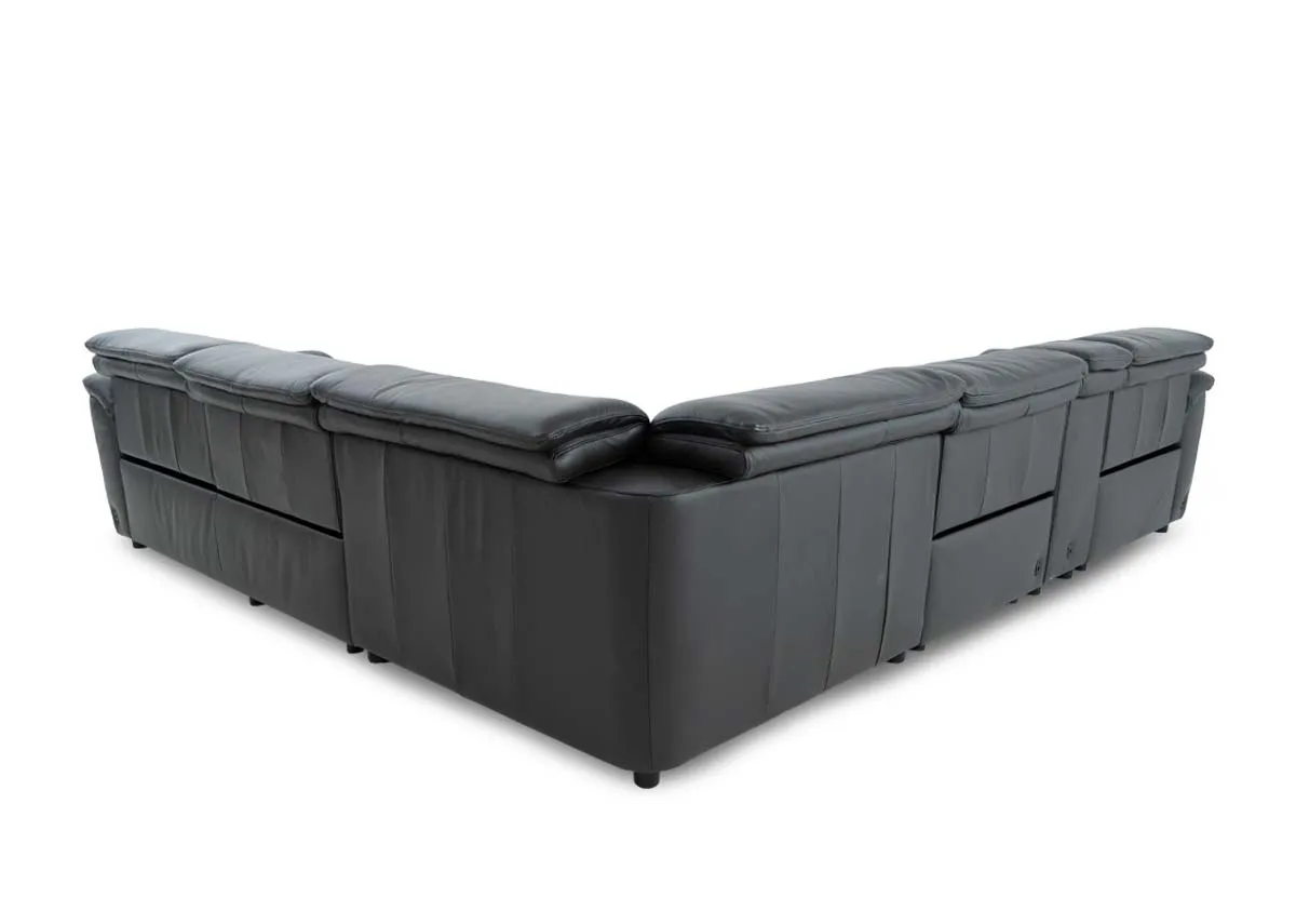 A dimension image of the Moreno Corner sofa with 496cm x 81cm x 55cm