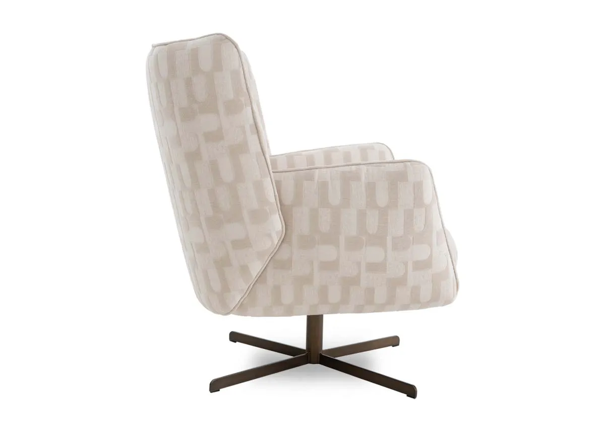 A dimension image of the Gary Swivel Chair with 82cm x 74cm x 88.5cm