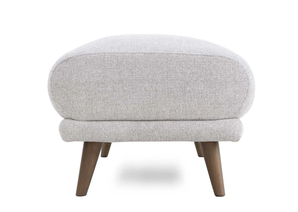 A dimension image of the Legend Grey Footstool with 100cm x 61cm x 44
