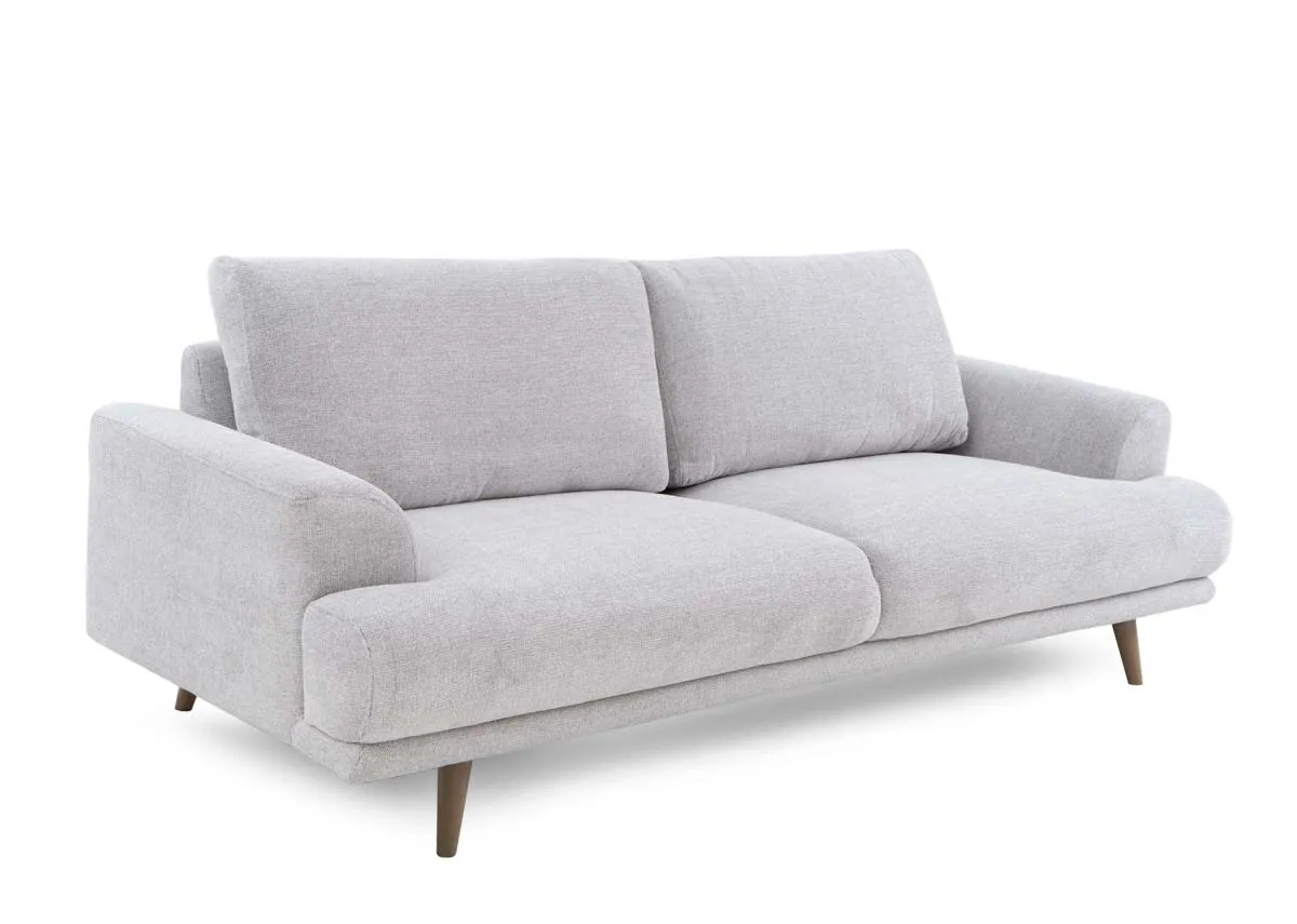 3 Seater Stone Grey Fabric Sofa - Legend