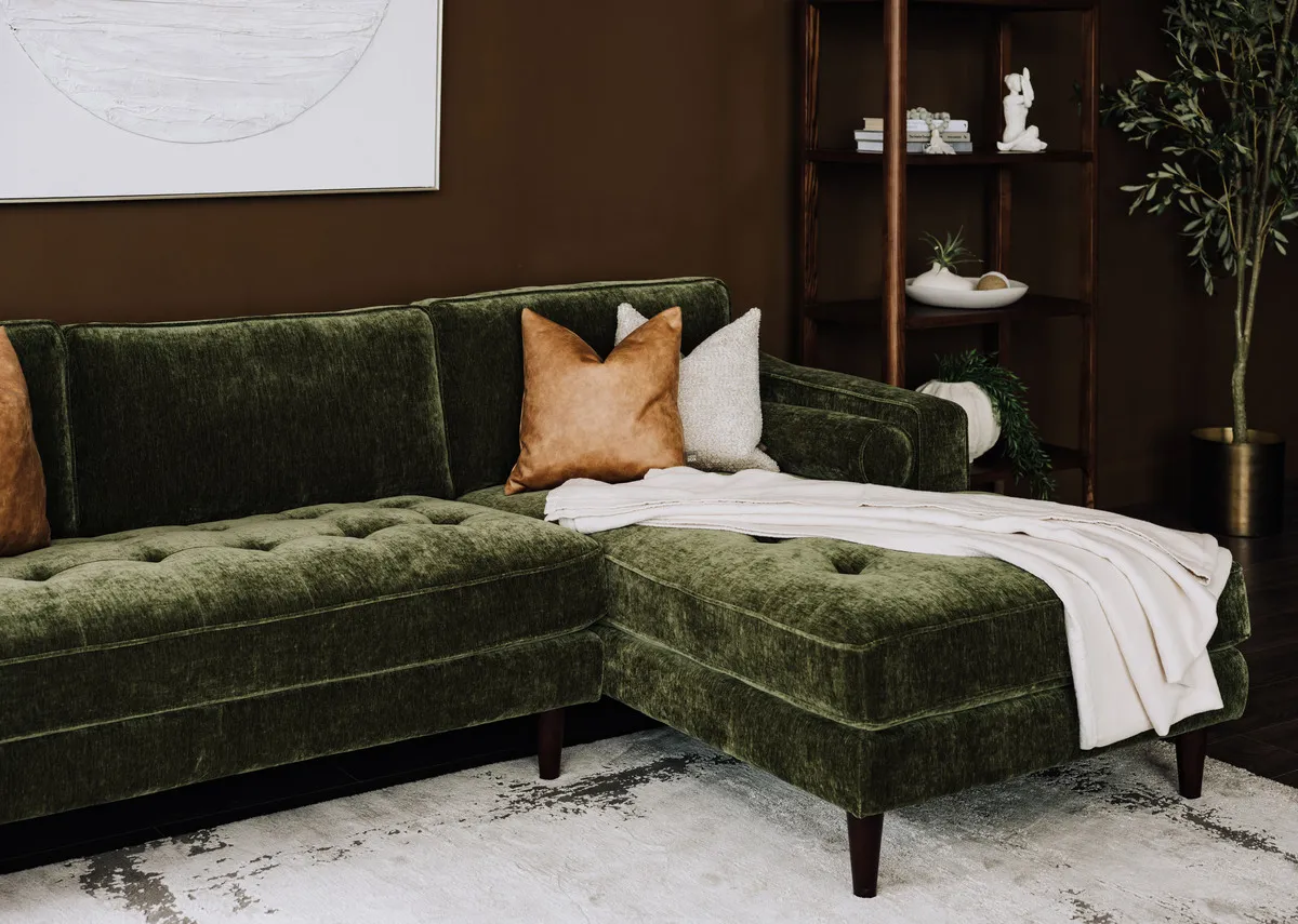 A dimension image of the Genoa RHF Corner chaise with 271cm x 86cm x 99cm x 48cm