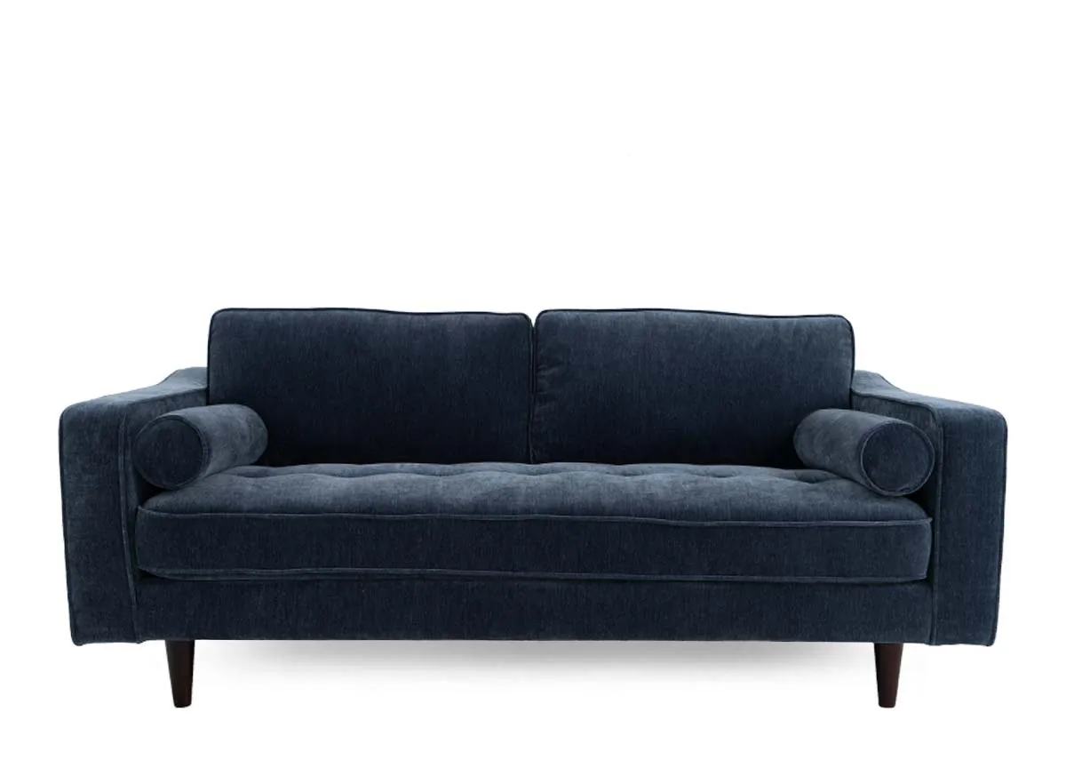 A dimension image of the genoa Blue 2.5 Seater with 188cm x 99cm x 86cm
