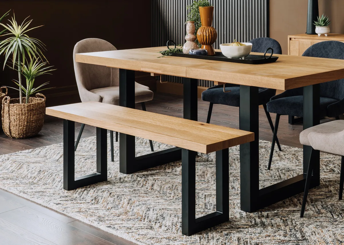 140cm Light Oak Dining Bench - Montana