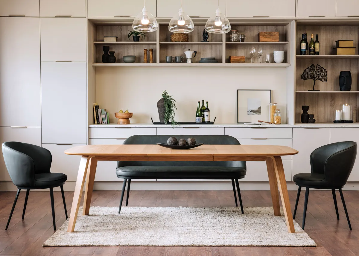 160cm-220cm Oak Extendable Dining Table - Anton
