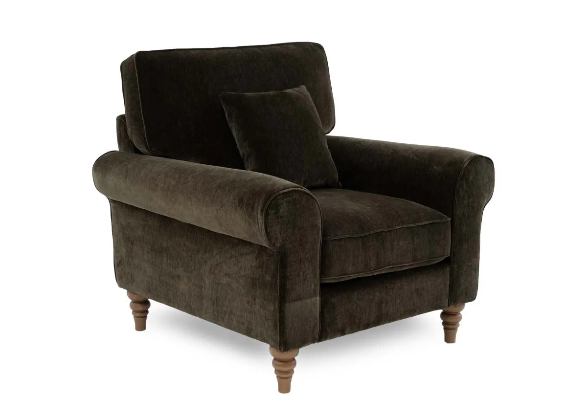 Green Fabric Armchair - Cotswold