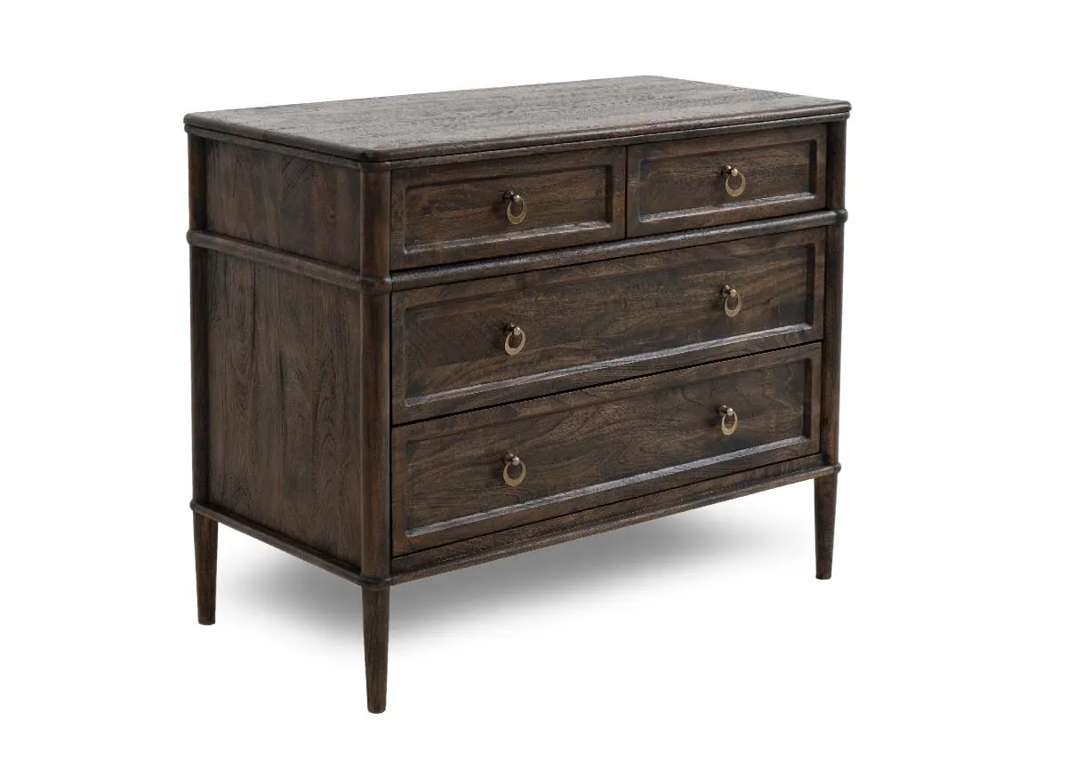 4 Drawer Brown Mango Chest - Hanover