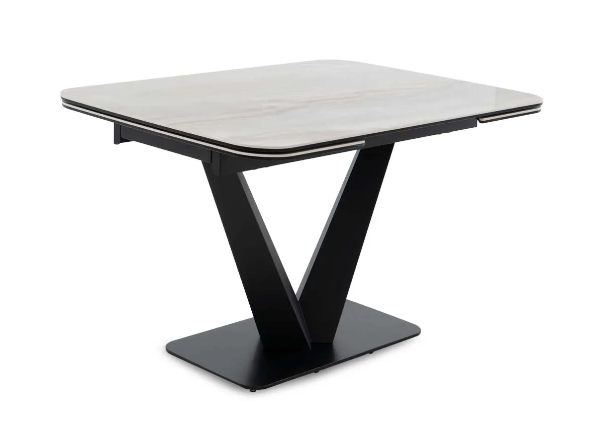 An off white cermaic top dining table from EZ Livings Tuscan range.