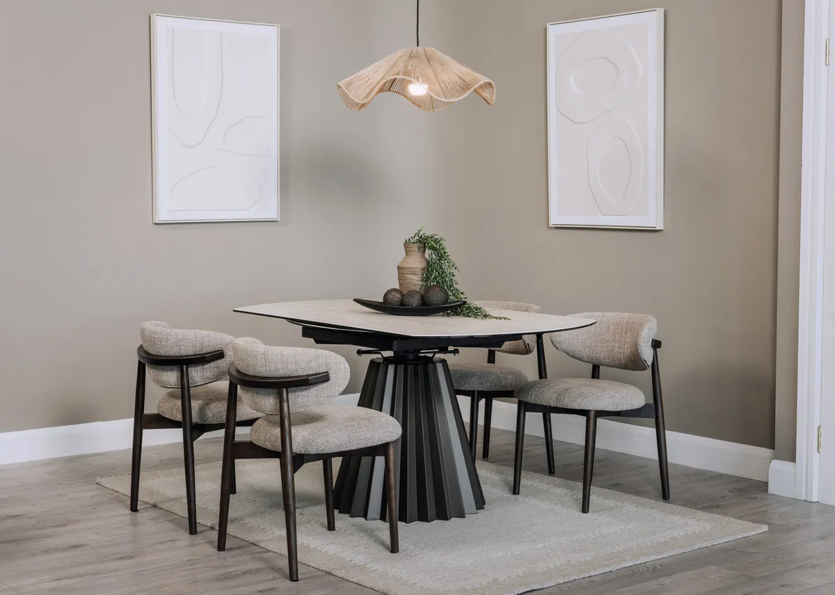 150cm Ceramic Revolving Extendable Dining Table - Zenith