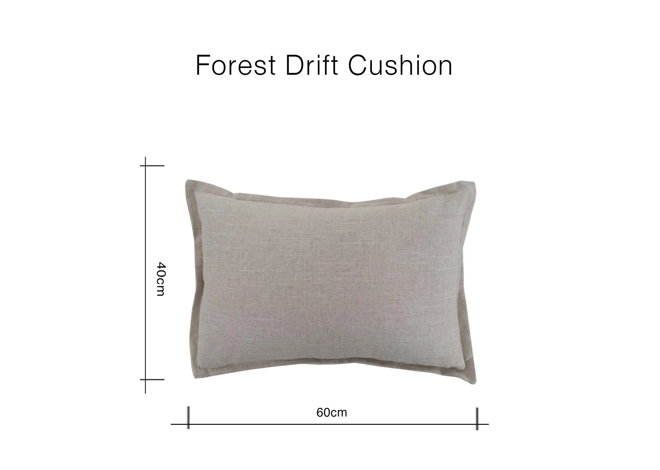 A dimension image of the Forest Drift Cushion with 60cm x 40cm