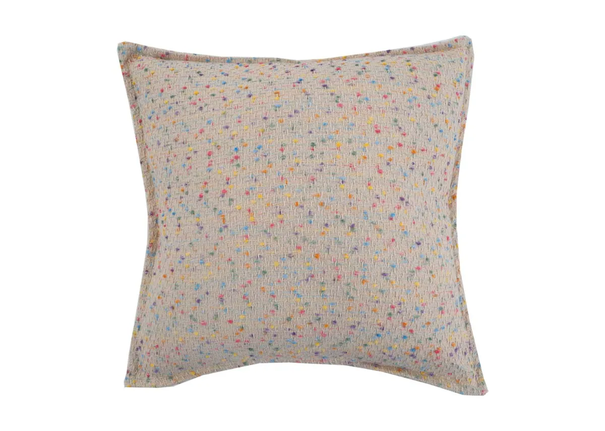 45cm Cream Confetti Cushion - Honey Flax