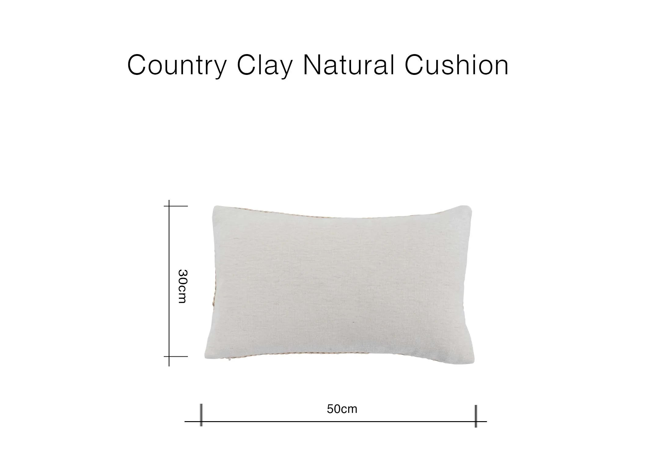 A dimension image of the Country Clay cushion with 60cm x 40cm
