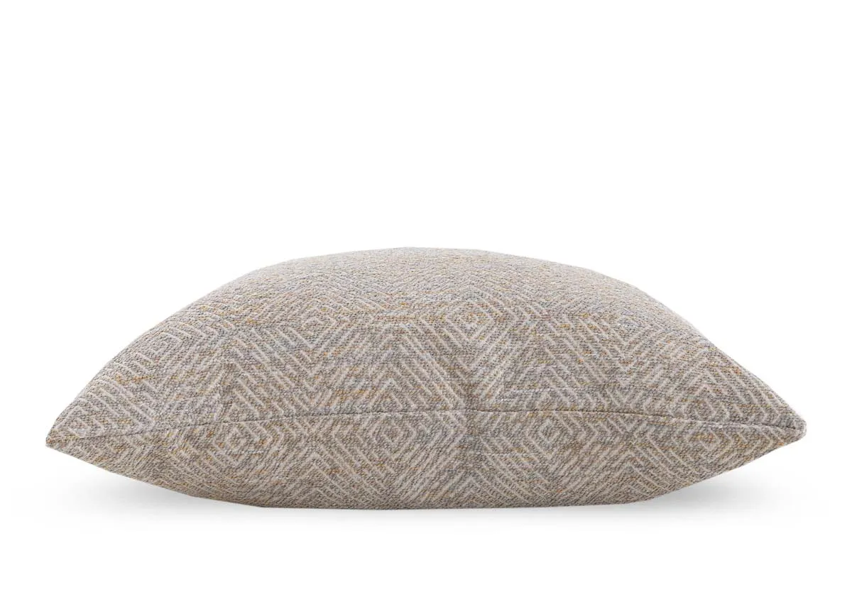 A dimension image of the Warm Harvest Taupe Cushion with 45cm