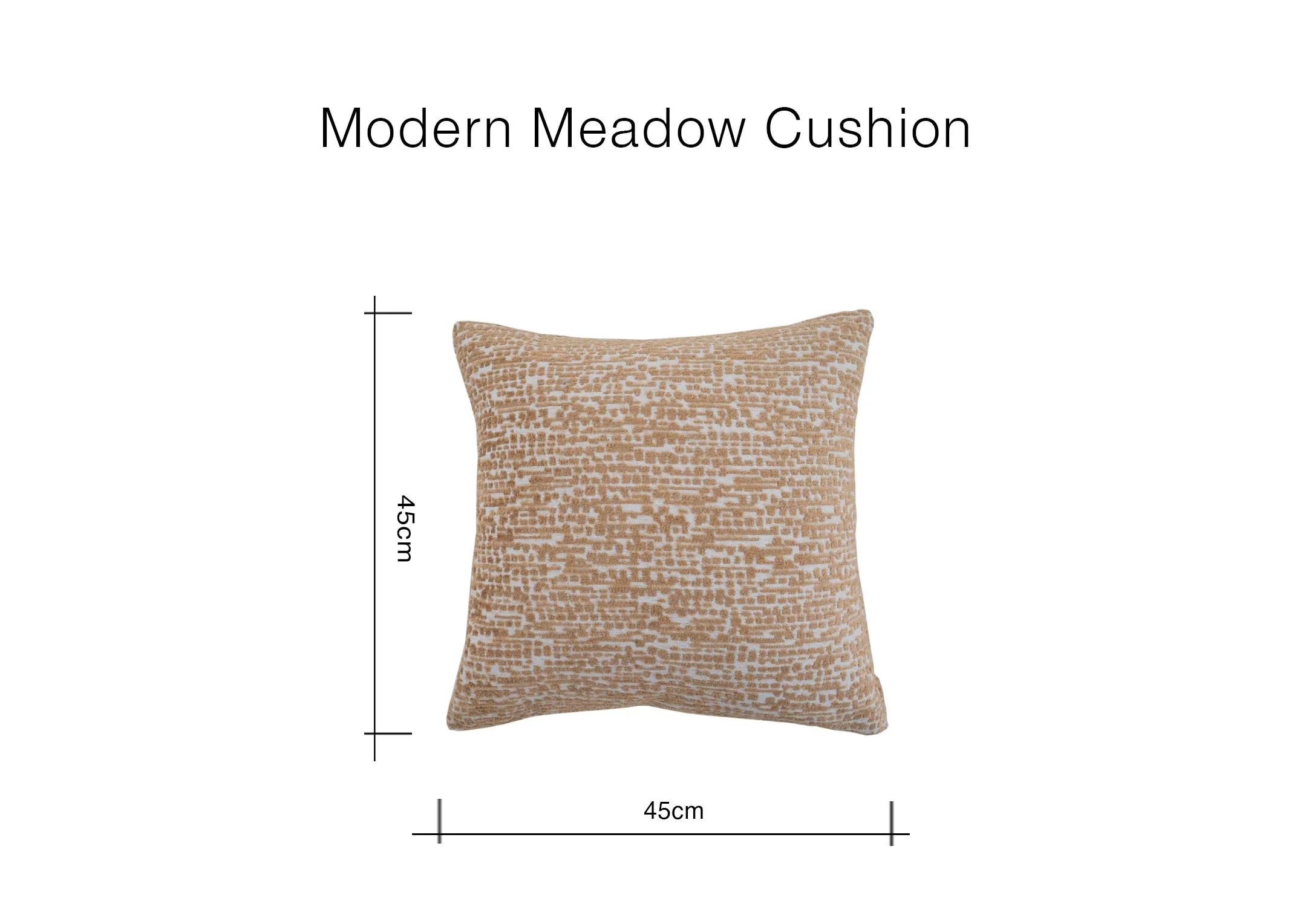 A dimension image of the Modern Meadow Cushion with 45cm x 45cm