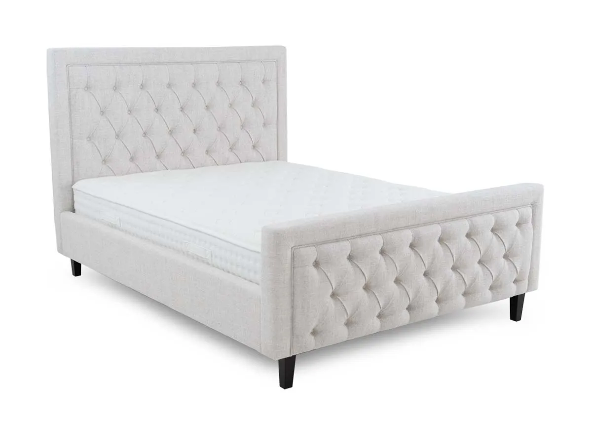 Super King (6ft) Fawn Fabric Bed Frame - Majestic