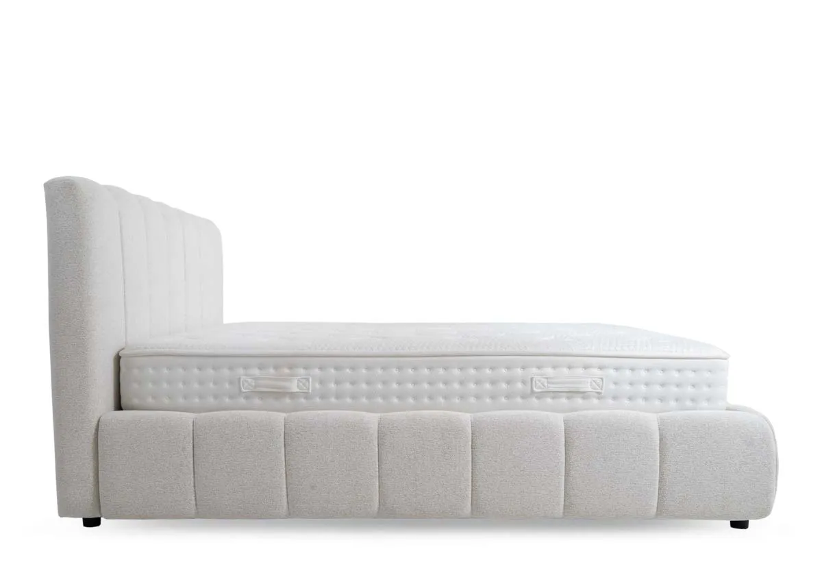 A dimension image of the Julia Cream Beframe with 155cm x 218cm x 115cm