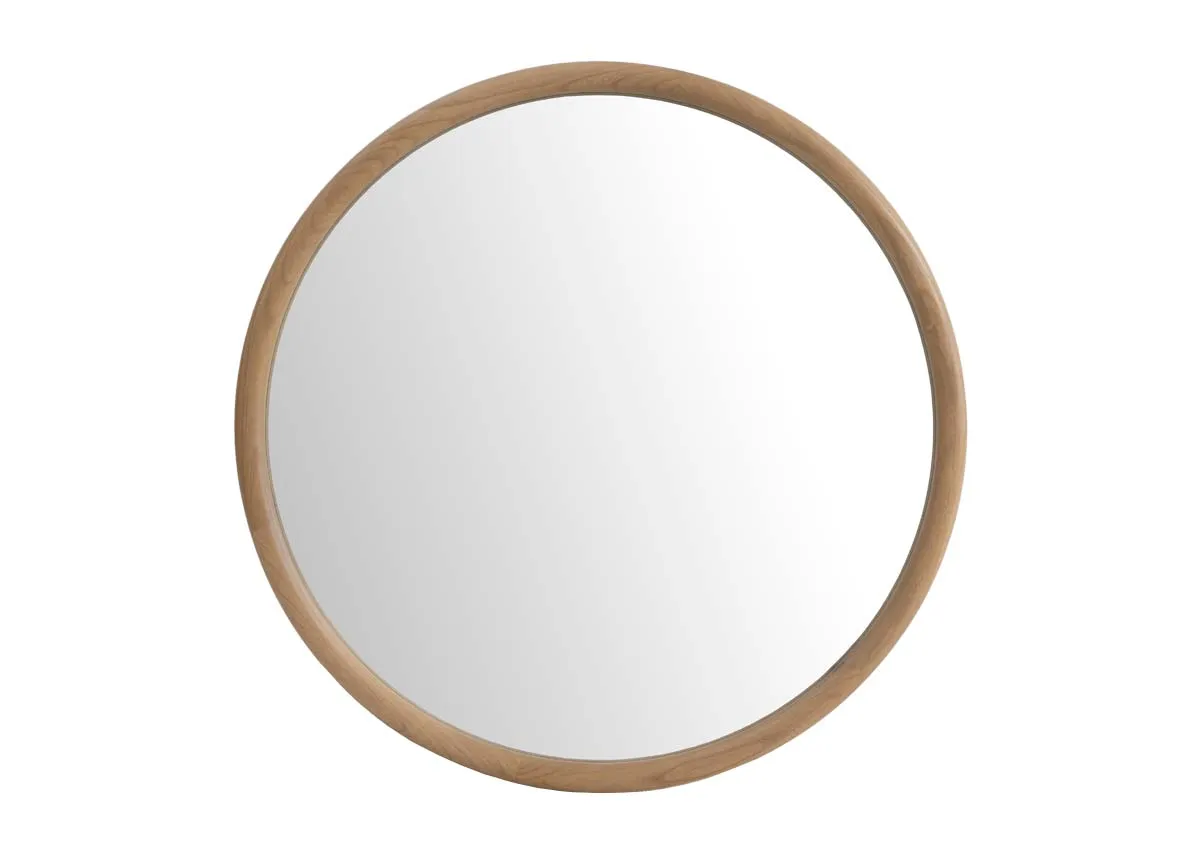 100cm Natural Round Mirror - Prom