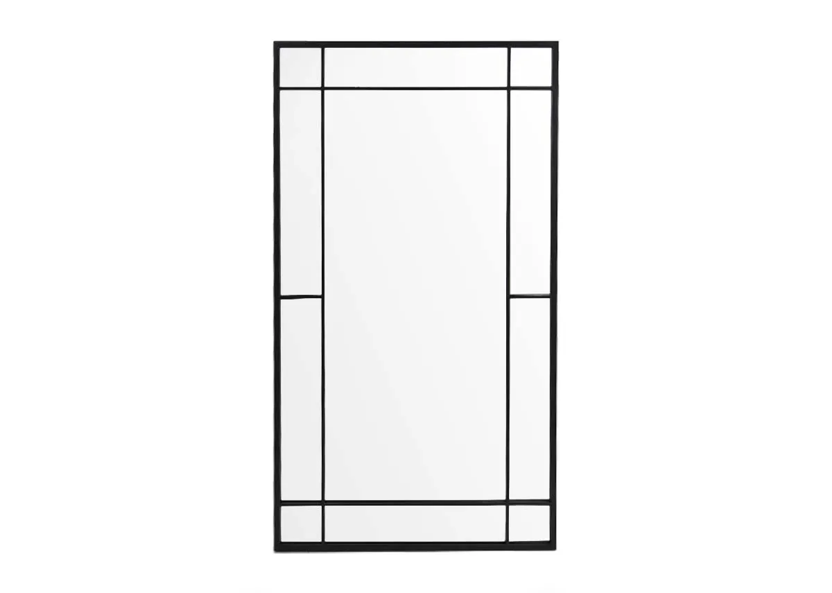 90cm x 170cm Black Full Length Mirror - Weir