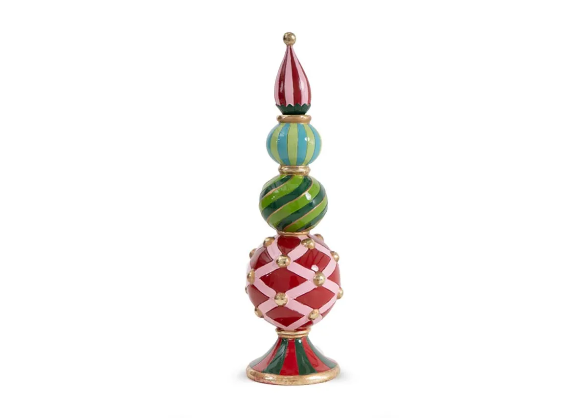 Small Resin Pinnacle Decor & Candle Holder - Christmas Figurine