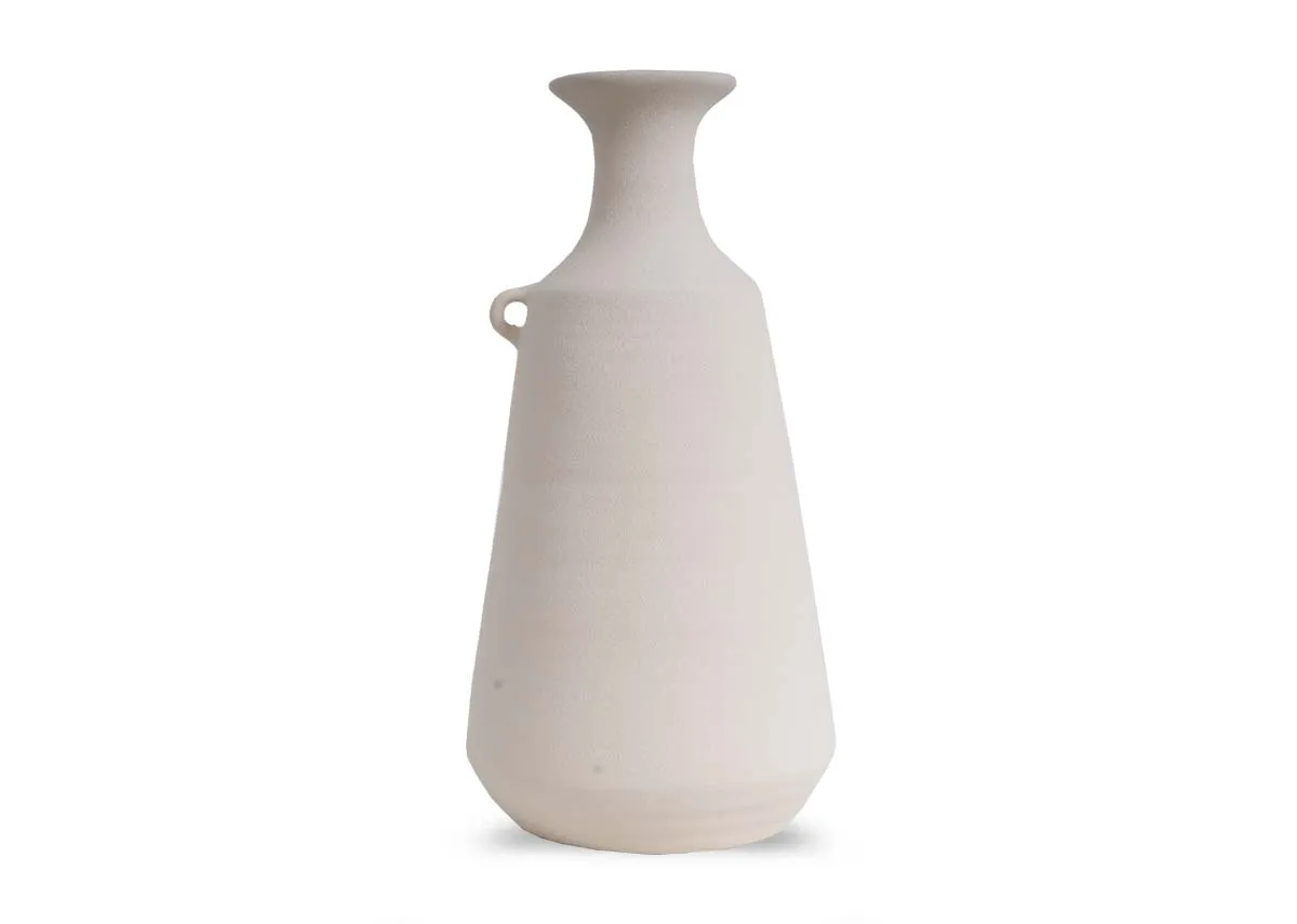 Slim Cream Stoneware Vase - Nova