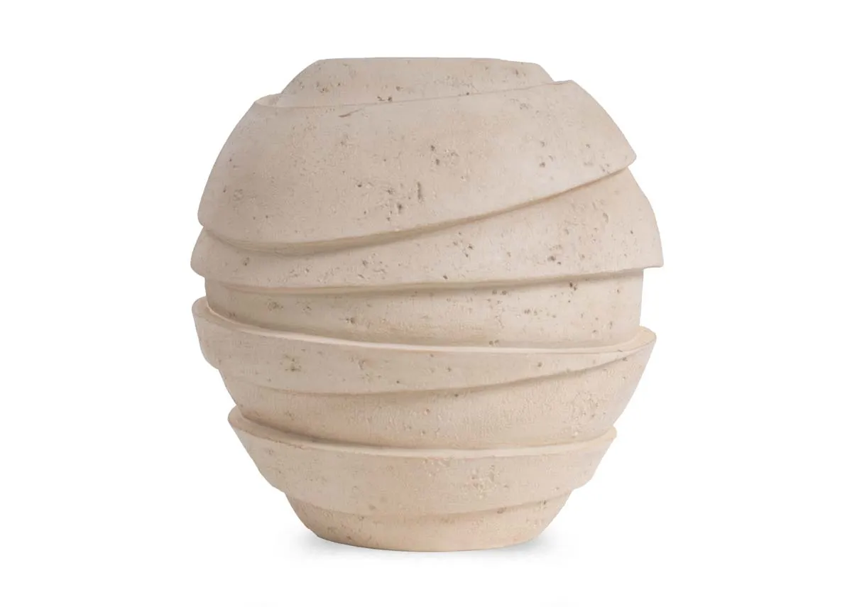 Beige Resin Vase - Sculpt