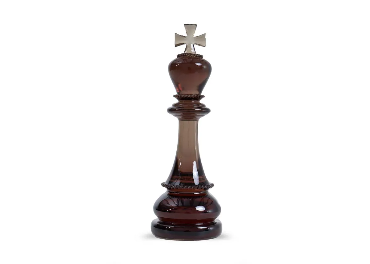 Brown Resin King Chess Ornament - Regent