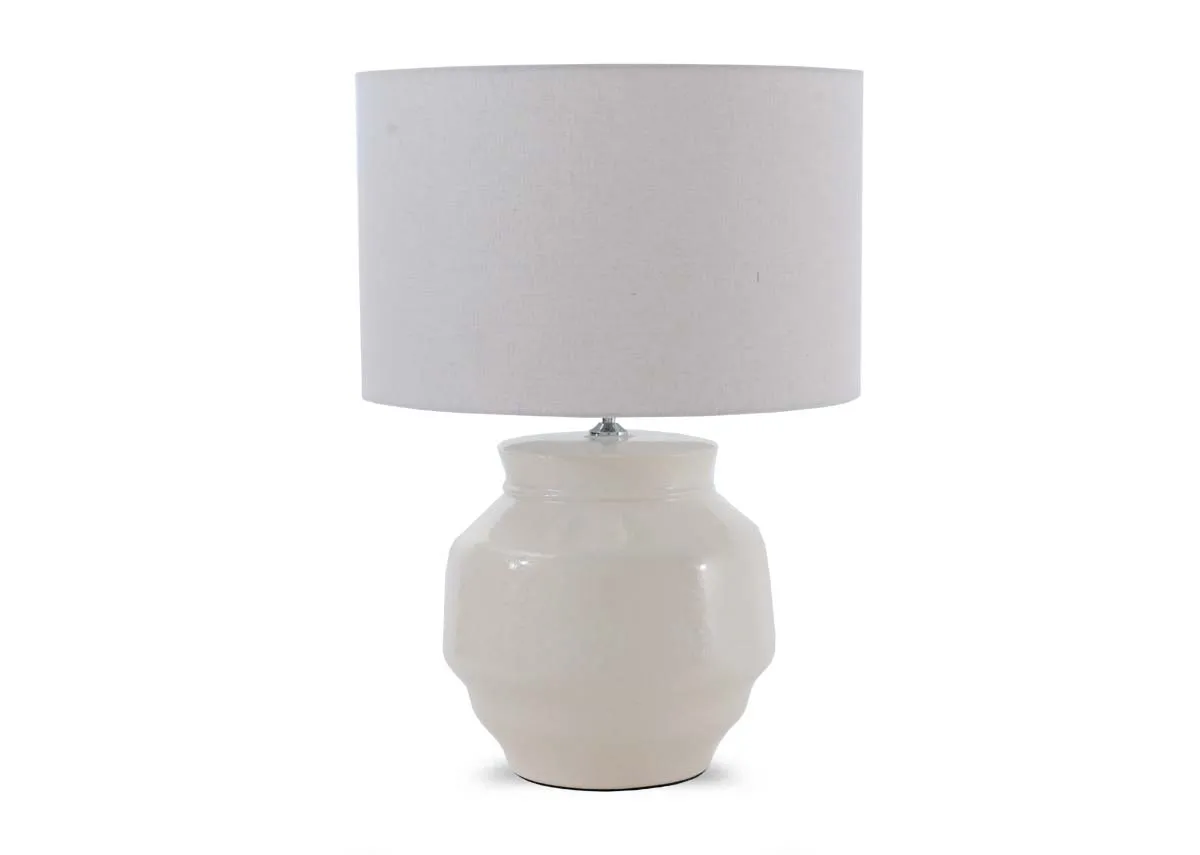 Cream Table Lamp with Shade - Partry