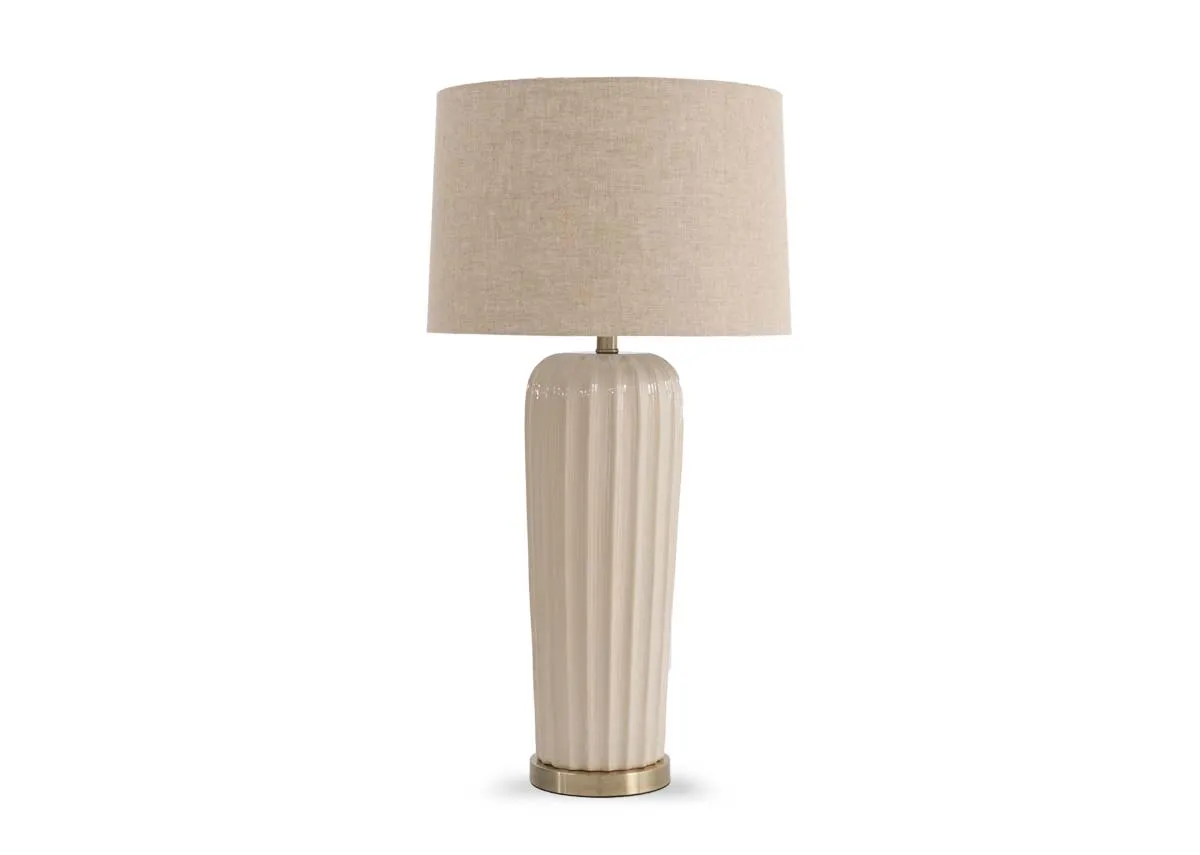 Beige Table Lamp with Shade - Ellie