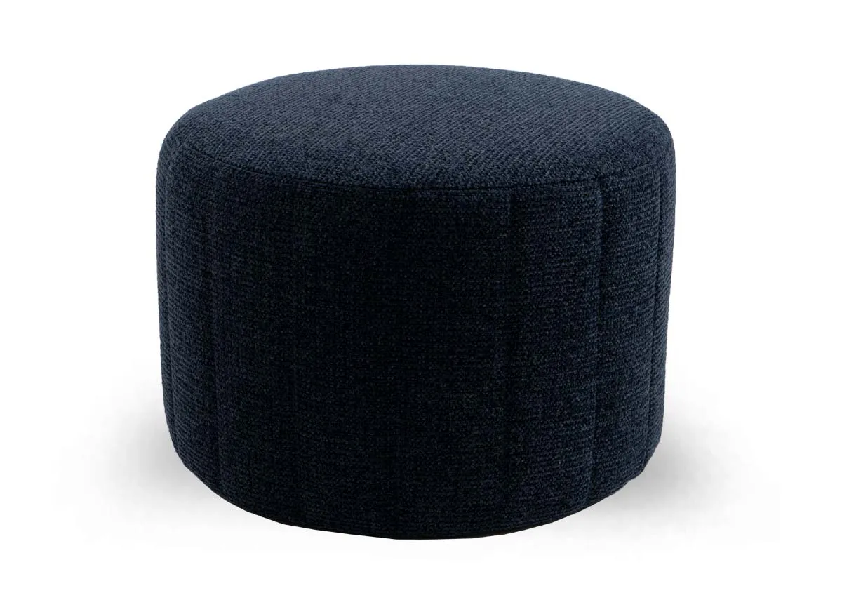 Navy Fabric Footstool - Alexo