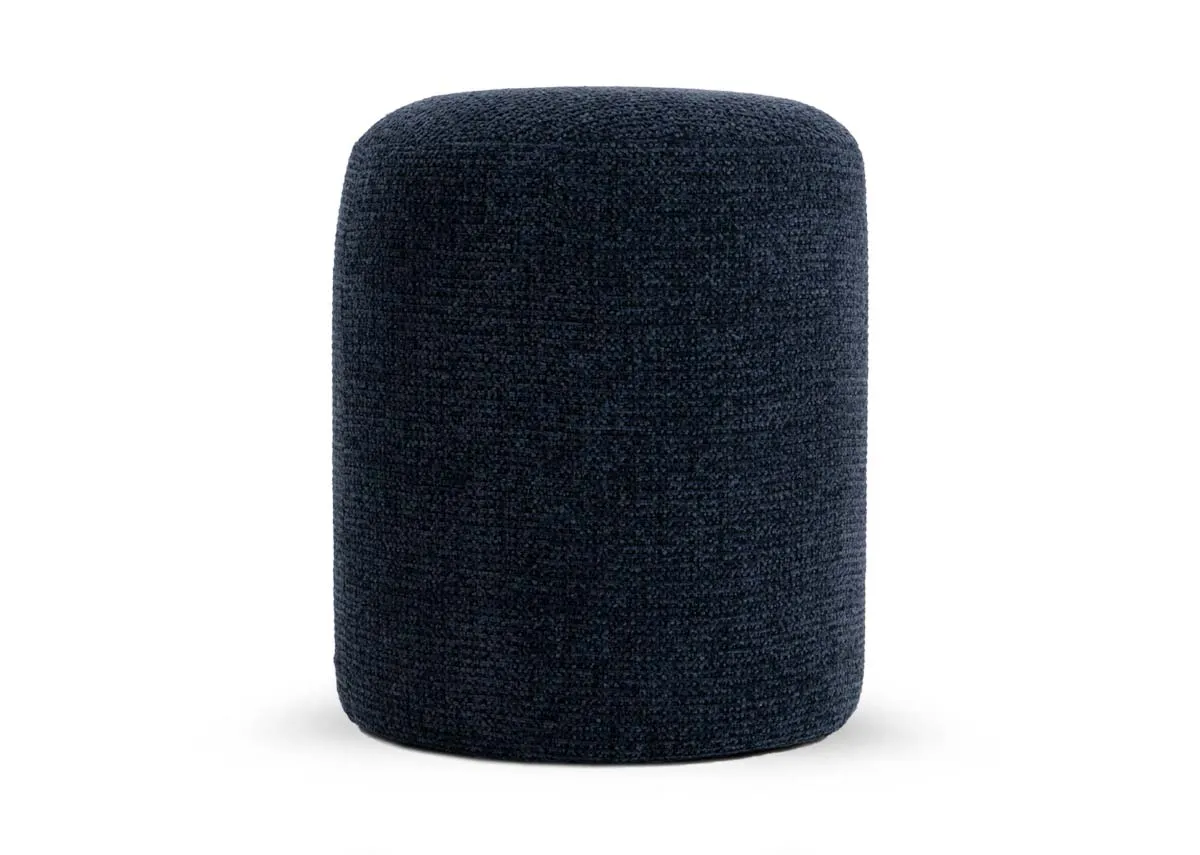 Navy Fabric Footstool - Parker