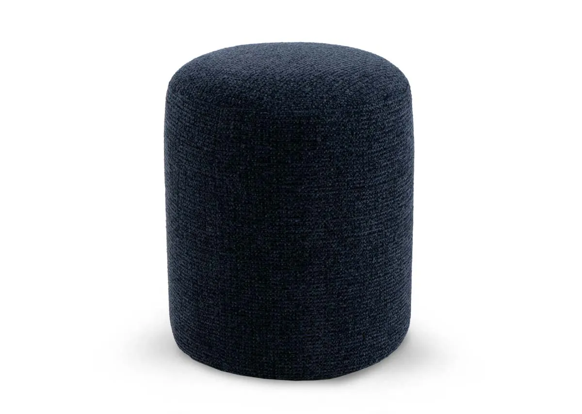 Navy Fabric Footstool - Parker