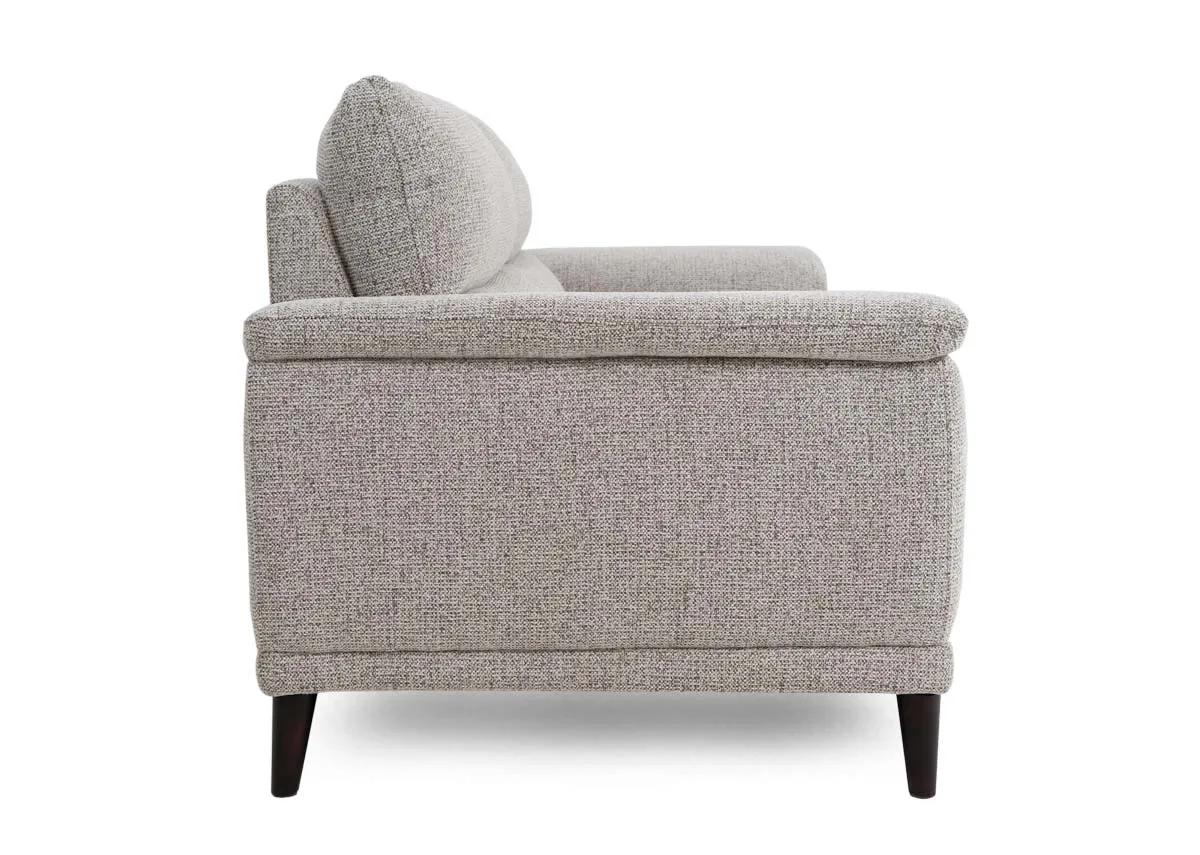 A dimension image of the Savoy beige 2.5 seater with 206cm x 94cm x 94cm
