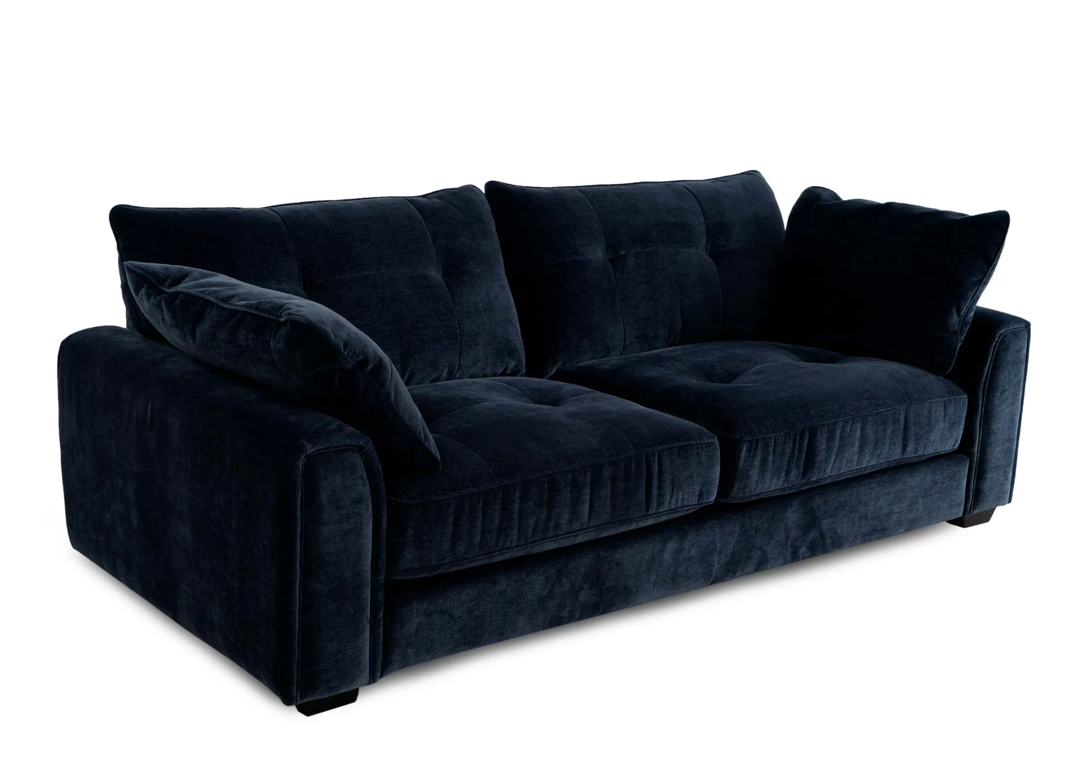 2.2 Seater Denim Blue Fabric Sofa - Darcy