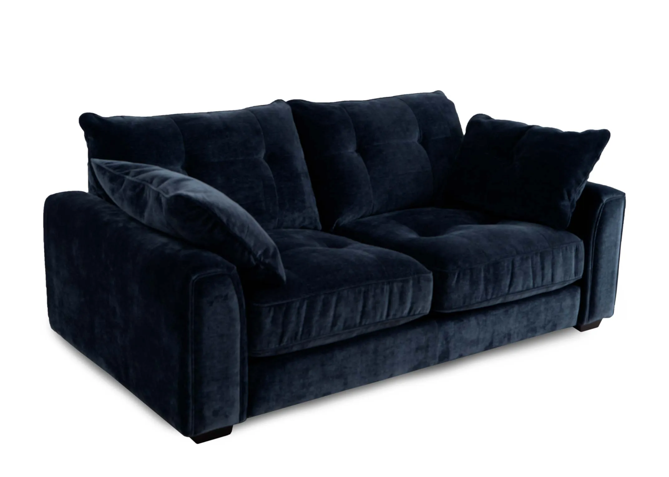 2 Seater Denim Blue Fabric Sofa - Darcy
