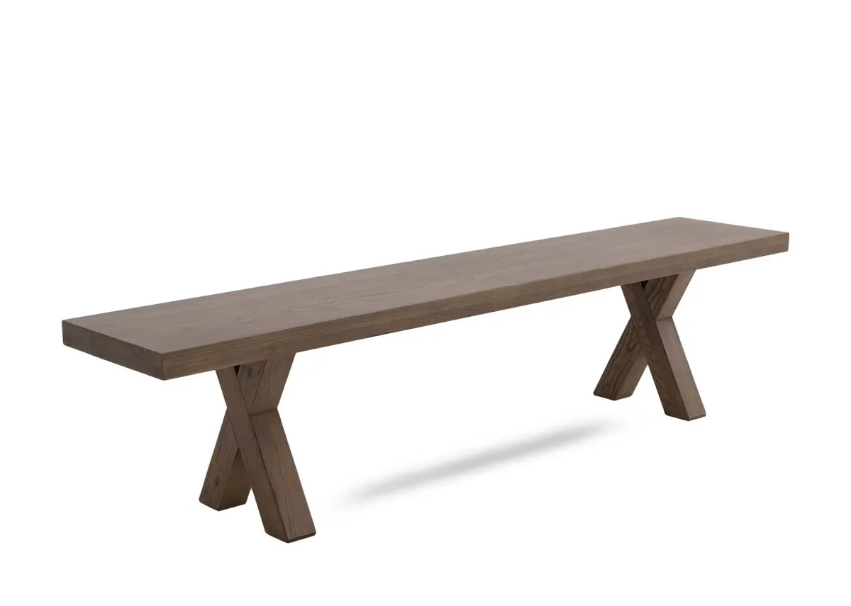 200cm Solid Ash Dining Bench - Geneva