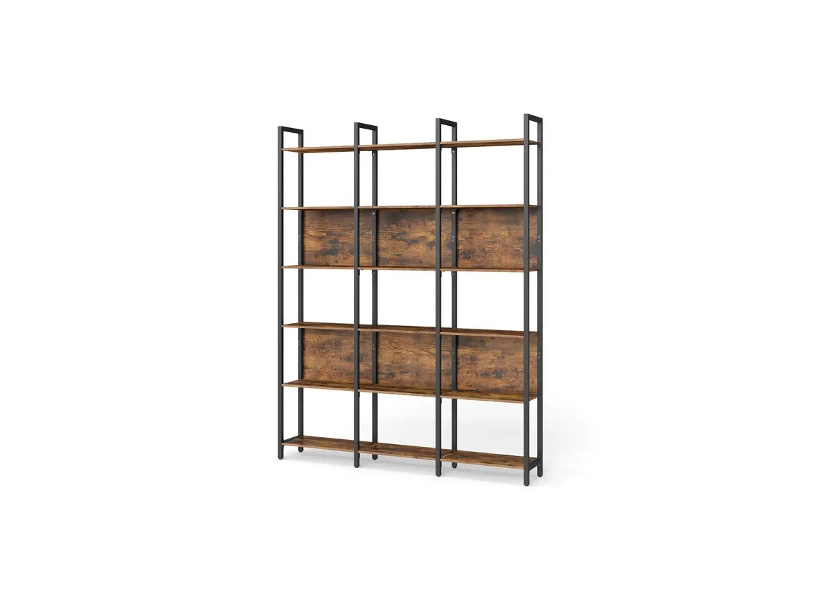 A shelving unit with 6 rows from EZ Livings Timbertales range. Angled view