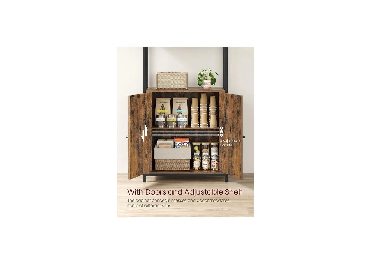 A dimension image of the Rustic Ridge Shelving Unit with 60cm (Width)