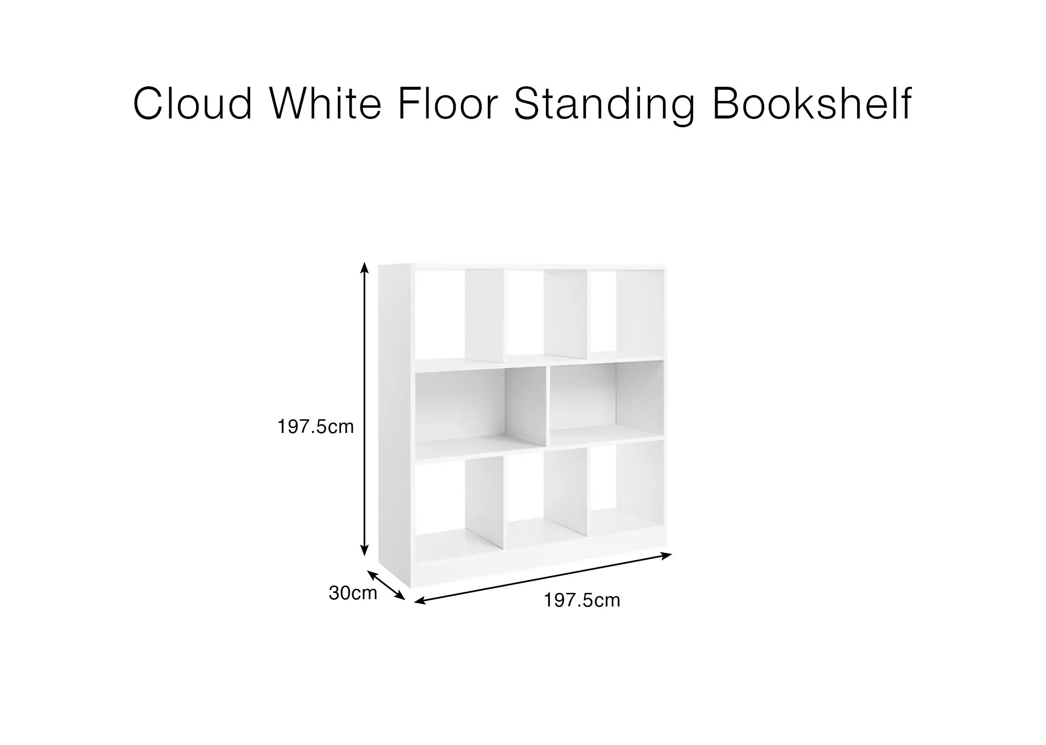 A dimension image of the Cloud Storage Shelving unit with 100cm (Height)
