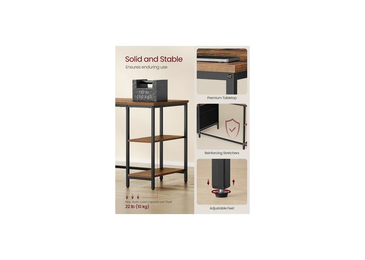 A dimension image of the Workhub Desk with 76cm (Height)