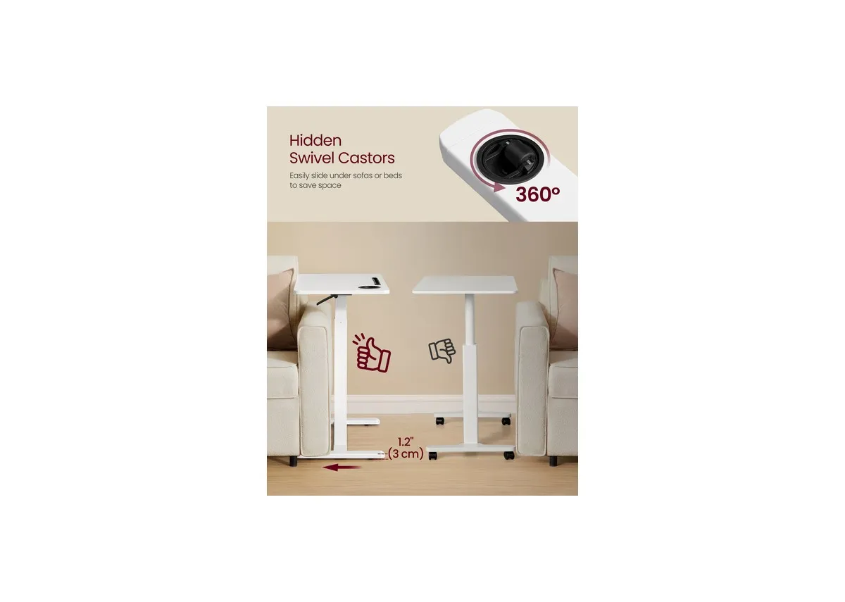 ion image of the Taskmaster white sofa table with 80cm x 65cm