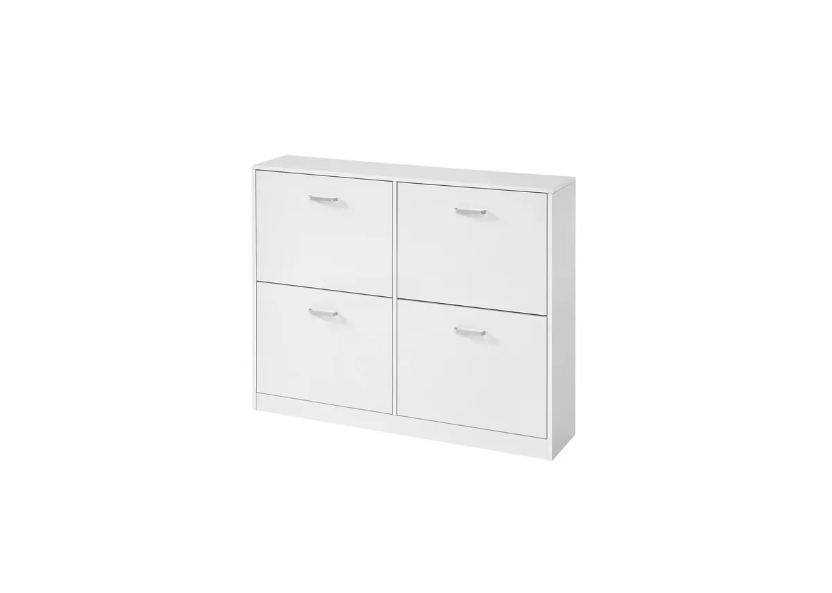 White Shoe Storage Cabinet - Stepper