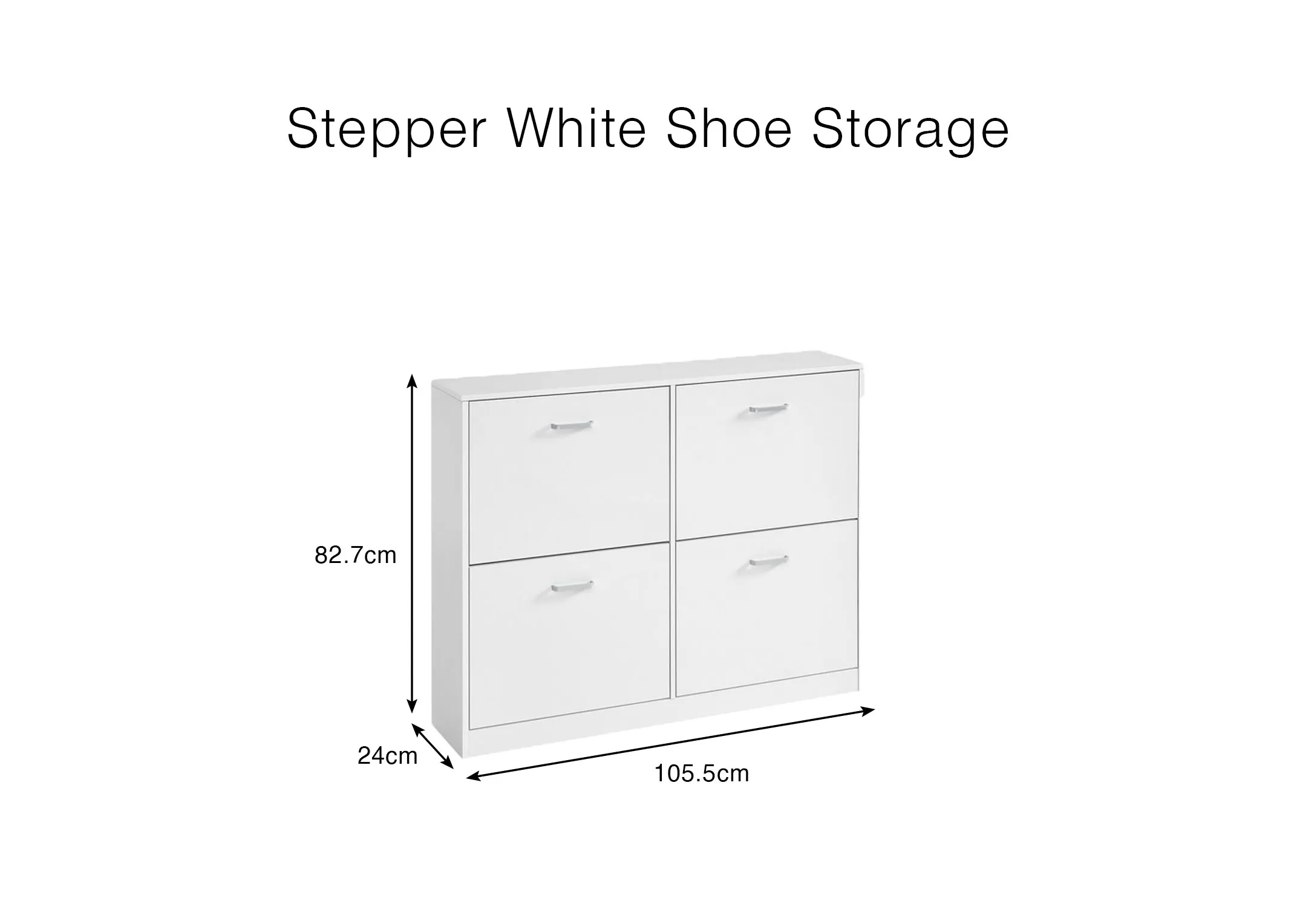 A dimension image of the Stepper Shoe Storage with 82.7cm (Height)