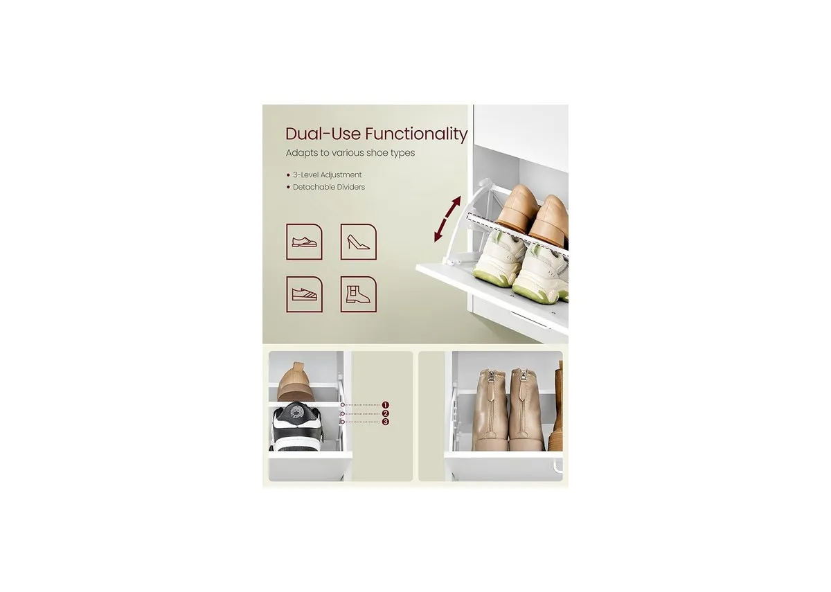 A dimension image of the Stepper Shoe Storage with 82.7cm (Height)