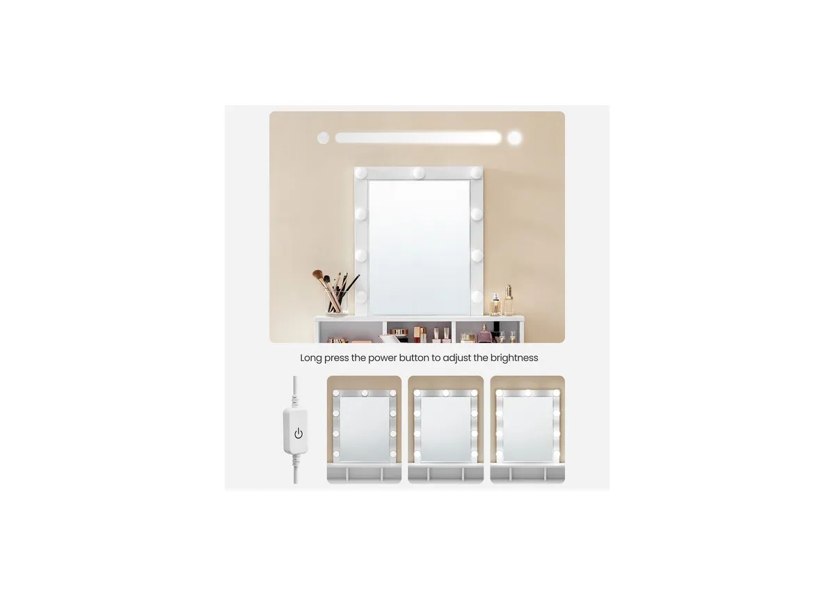 A dimension image of the Tala Dressing Table with