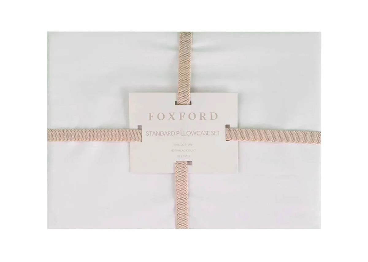 White Cotton Pillowcase Set - Evelyn by Foxford